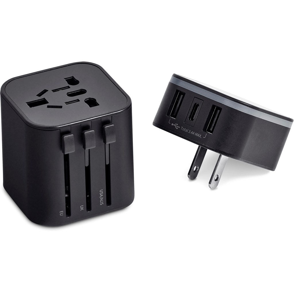 Personalised Geneva Pro Travel Adaptor - Initial + Name