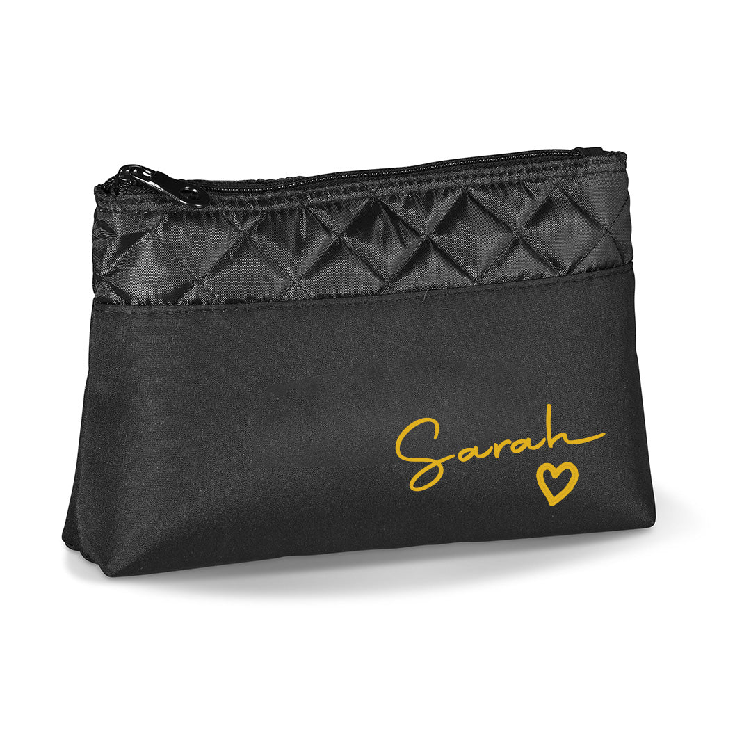 Personalised Heart Glam Cosmetic Bag