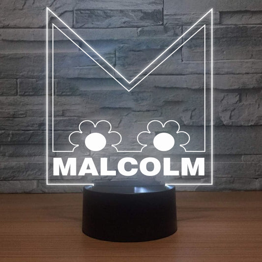 Personalised LED Lamp - Floral Name
