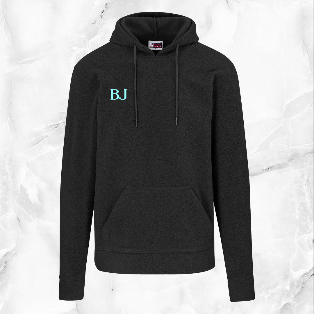 Mens Dawson Polar Fleece Hooded Sweater - Blue Initials