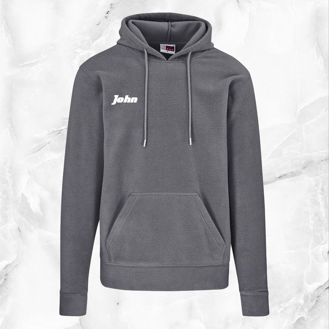 Mens Dawson Polar Fleece Hooded Sweater - White Name