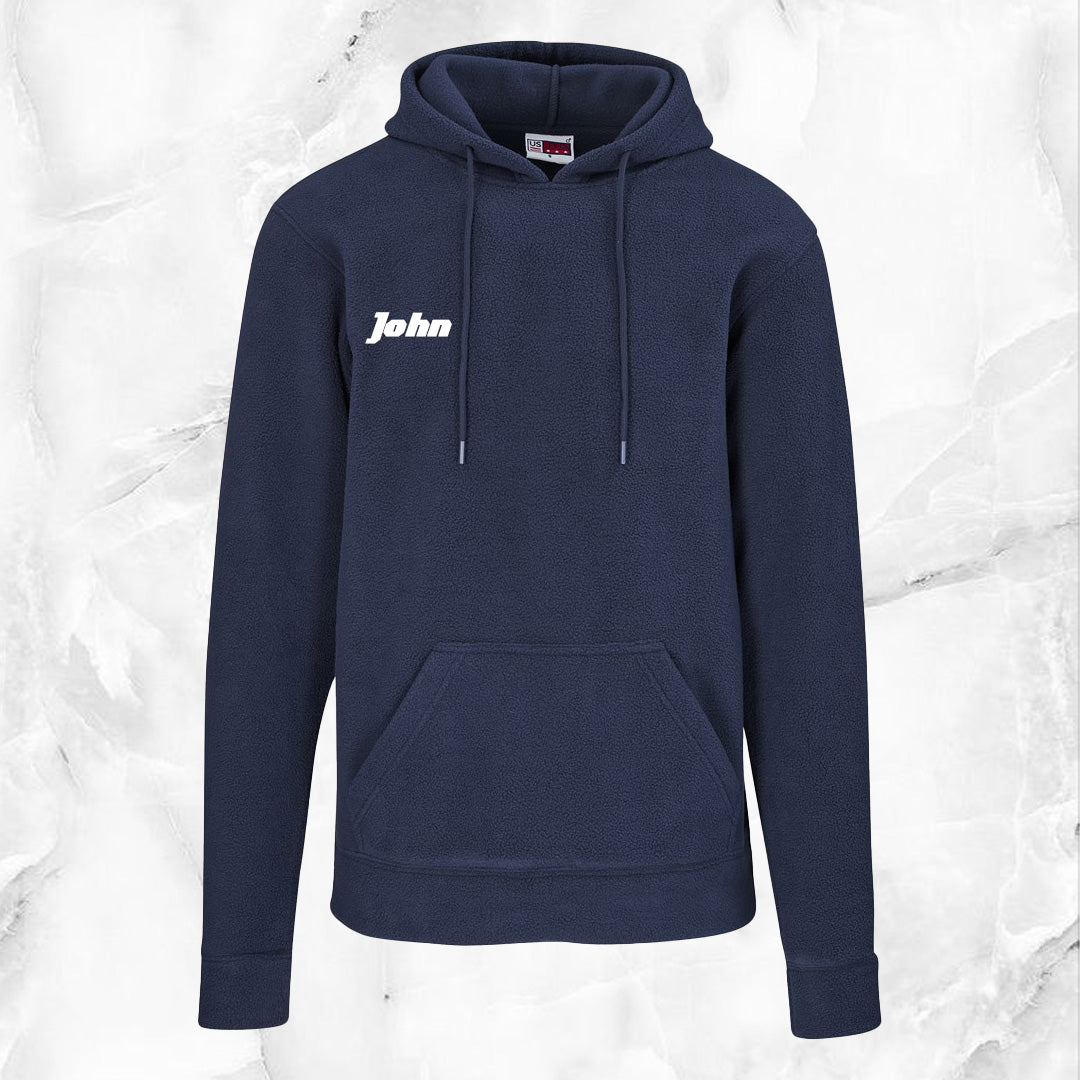 Mens Dawson Polar Fleece Hooded Sweater - White Name