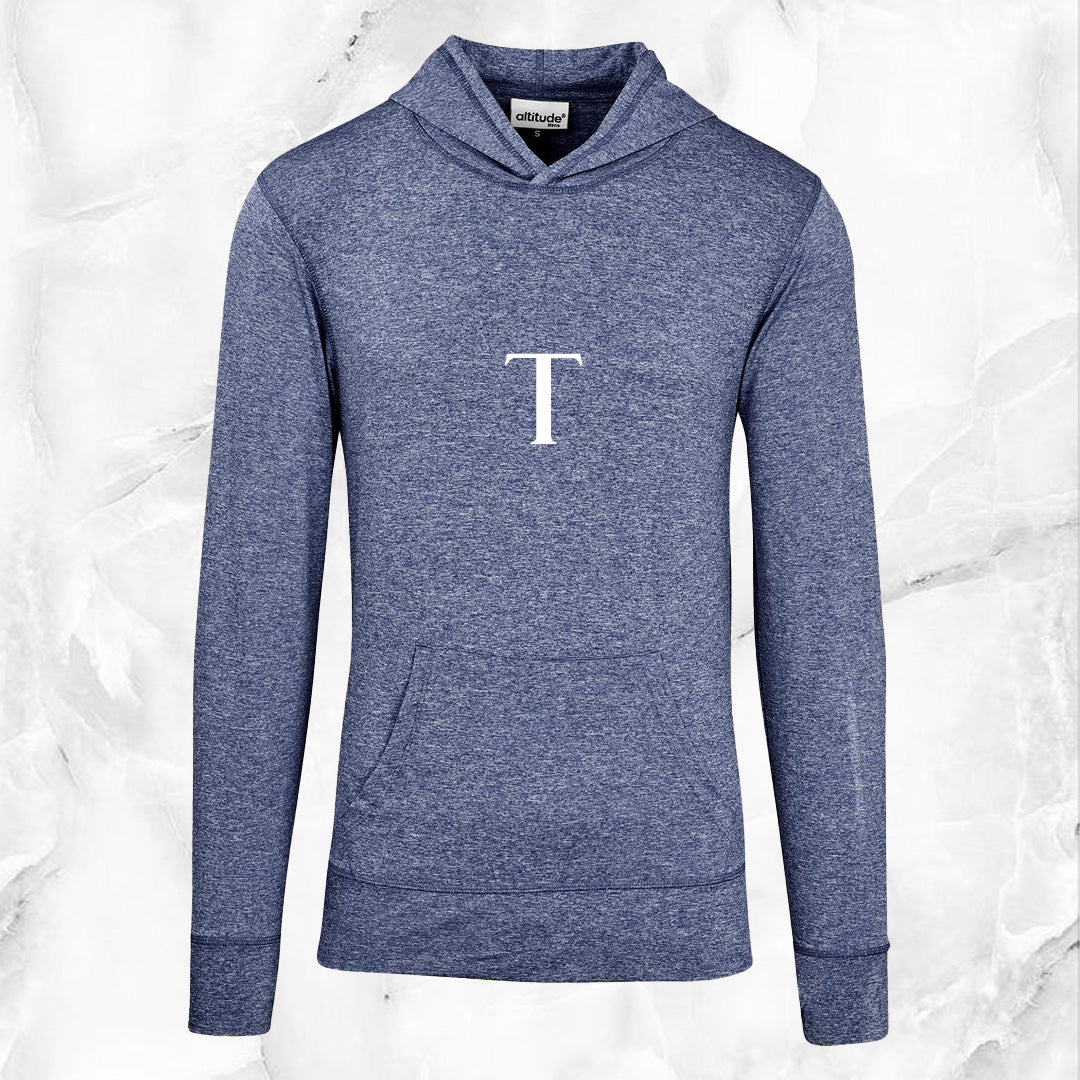 Mens EnduranceFit Hooded Top - White Initial