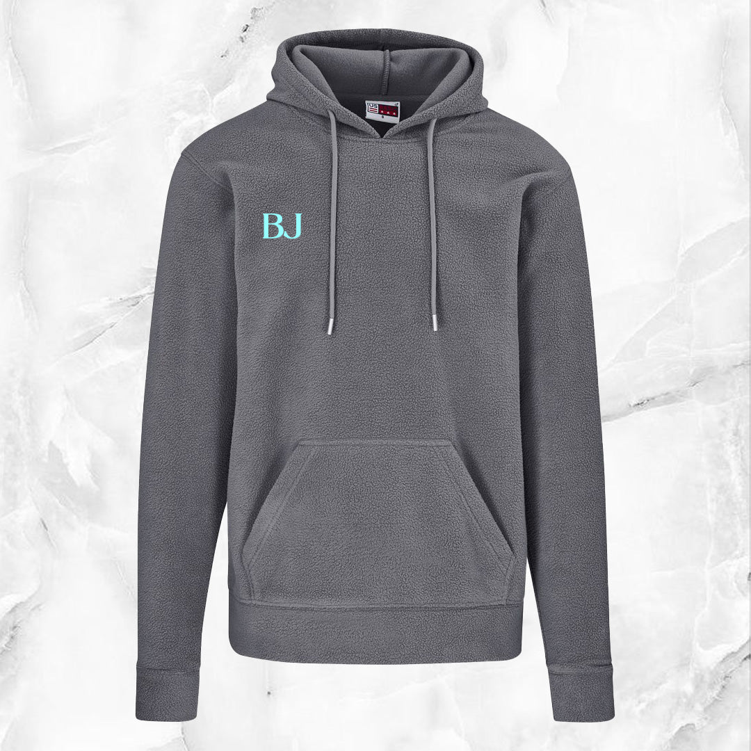 Mens Dawson Polar Fleece Hooded Sweater - Blue Initials