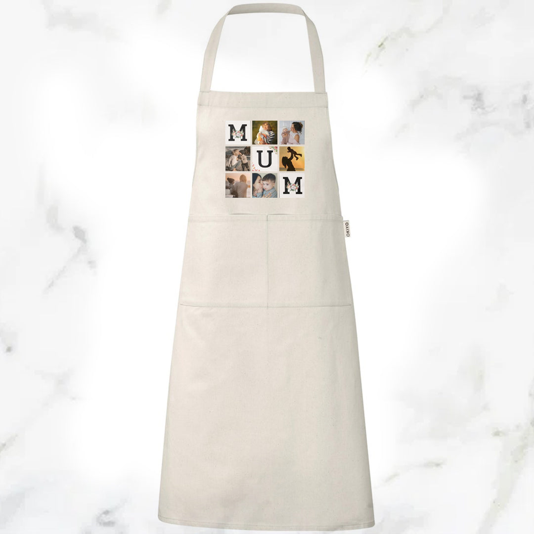 Pure Cotton Apron - Initial + Photo