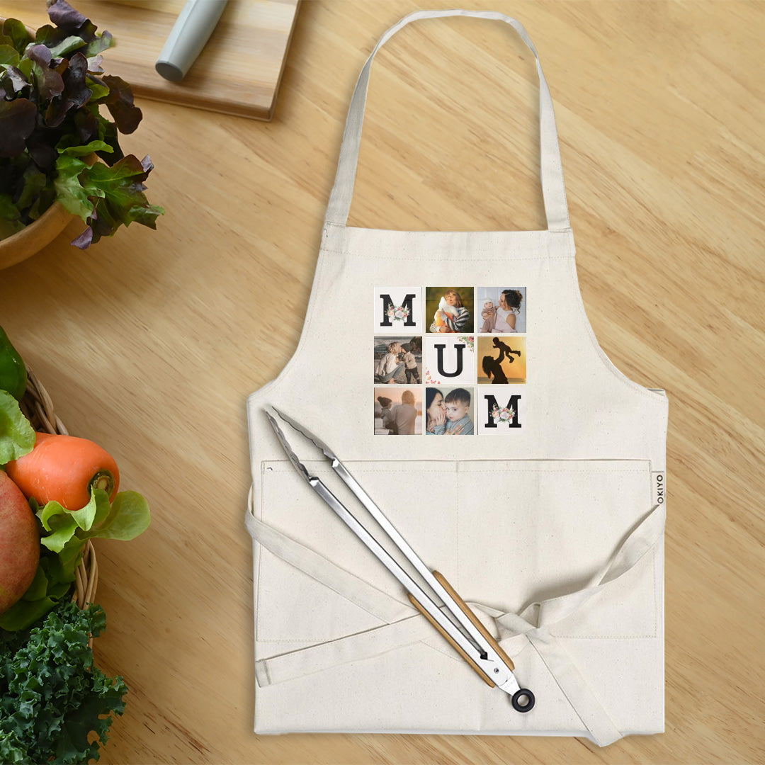 Pure Cotton Apron - Initial + Photo