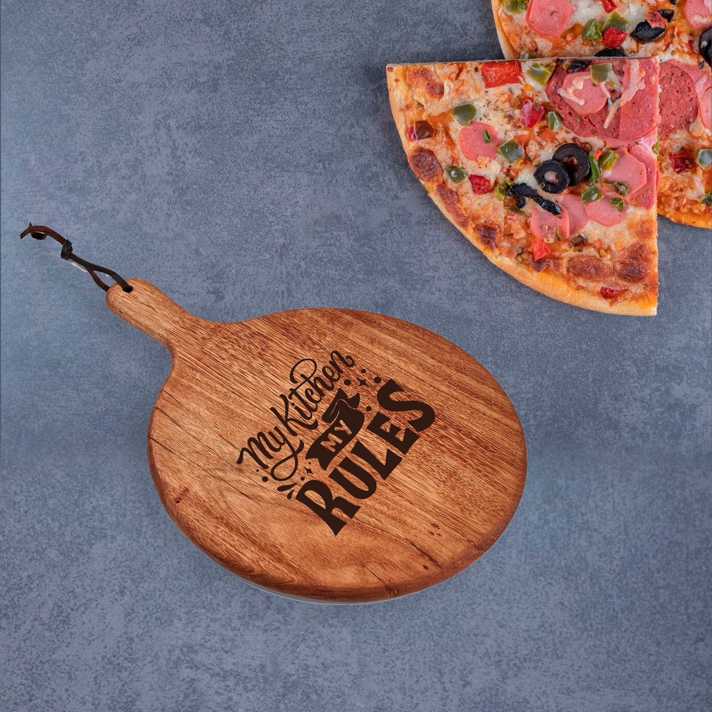 Heritage Round Wooden Paddle - My Rule
