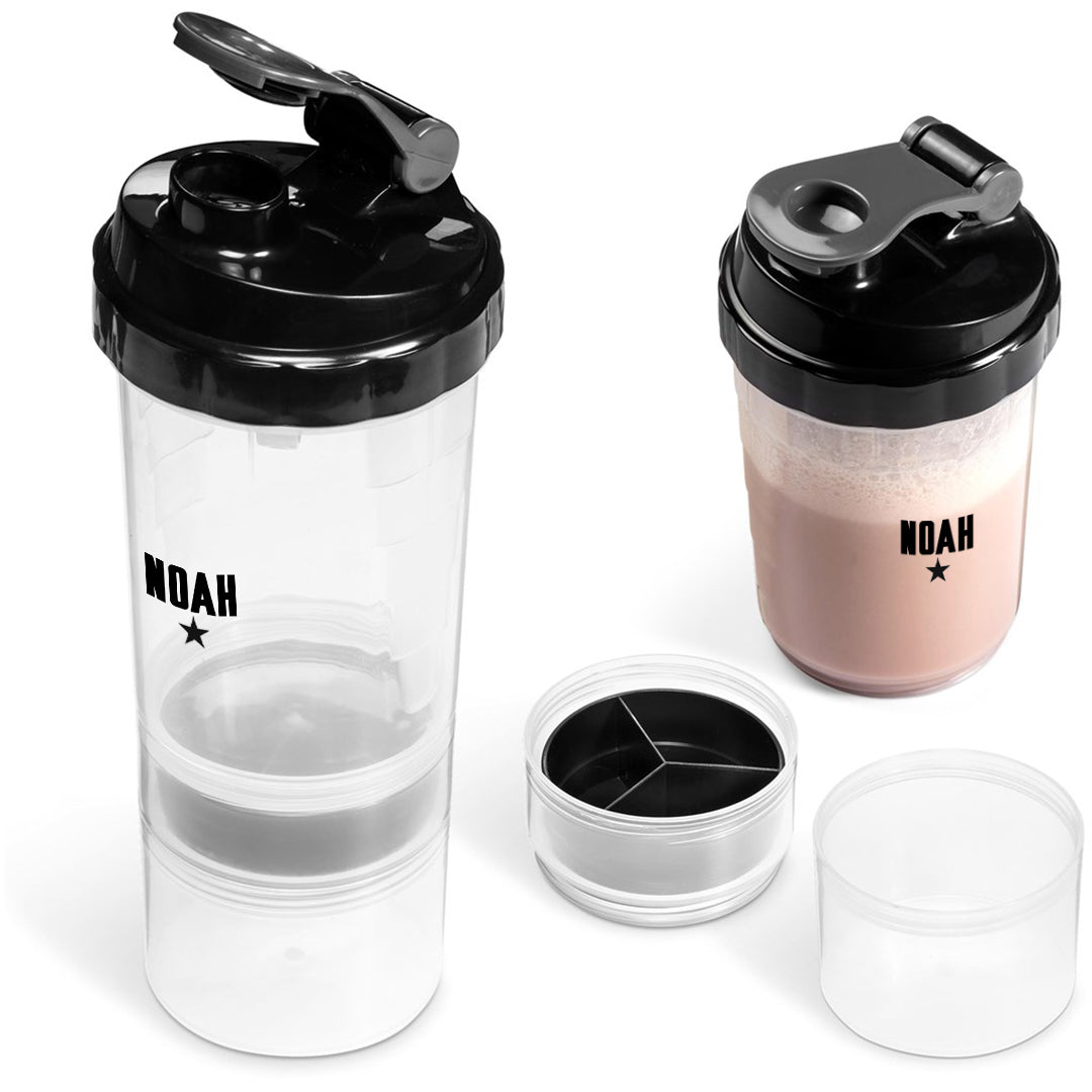 Power-Blend Protein Shaker - 600ml - Name & Star