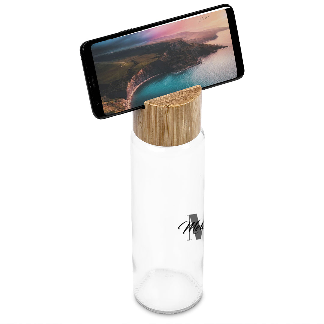 Personalized Multi-Function Phone Stand Bottle - Name + Initial