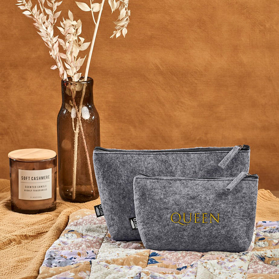 PETal Pouch Mini Cosmetic Bag - Gold Name