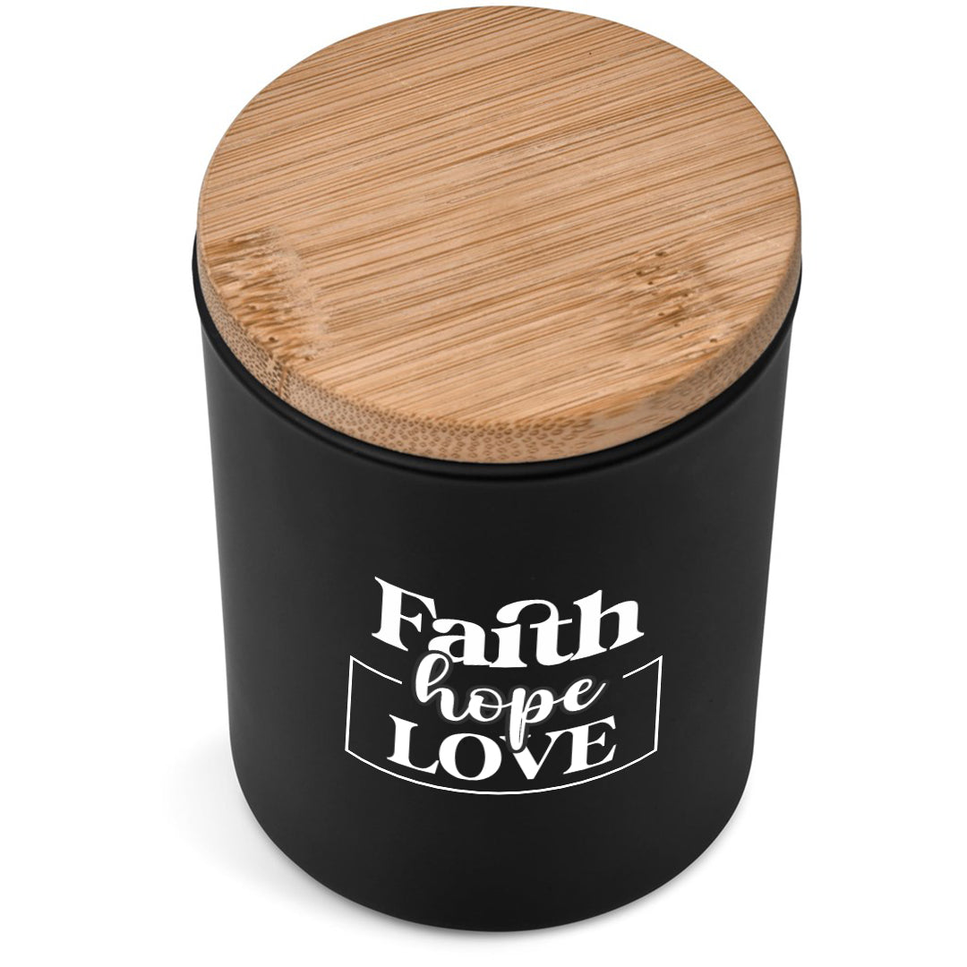 Personalised Graceful Flow Scented Candle Faith Hope Love