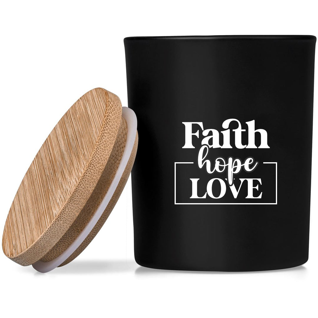 Personalised Graceful Flow Scented Candle Faith Hope Love