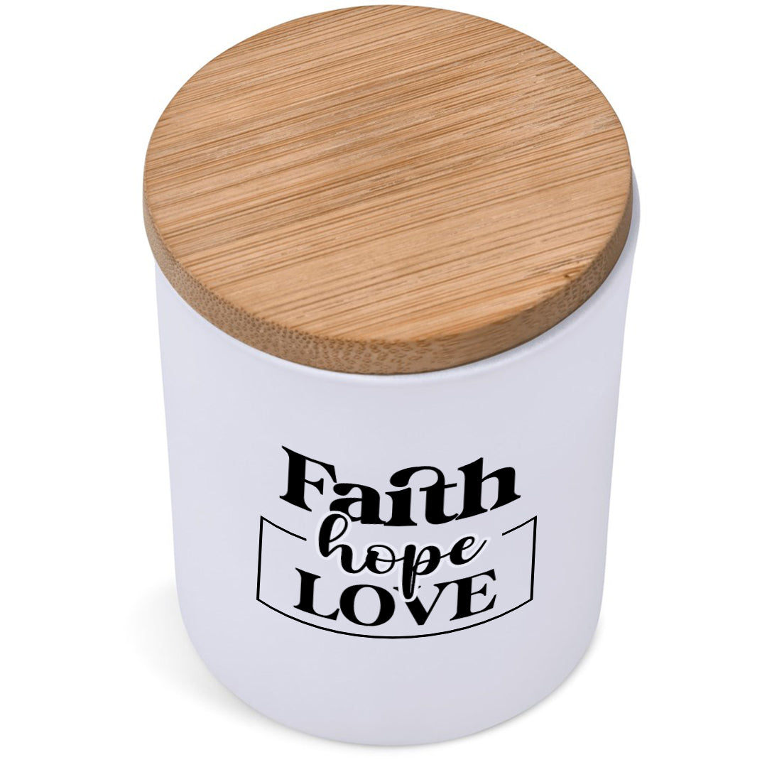 Personalised Graceful Flow Scented Candle Faith Hope Love