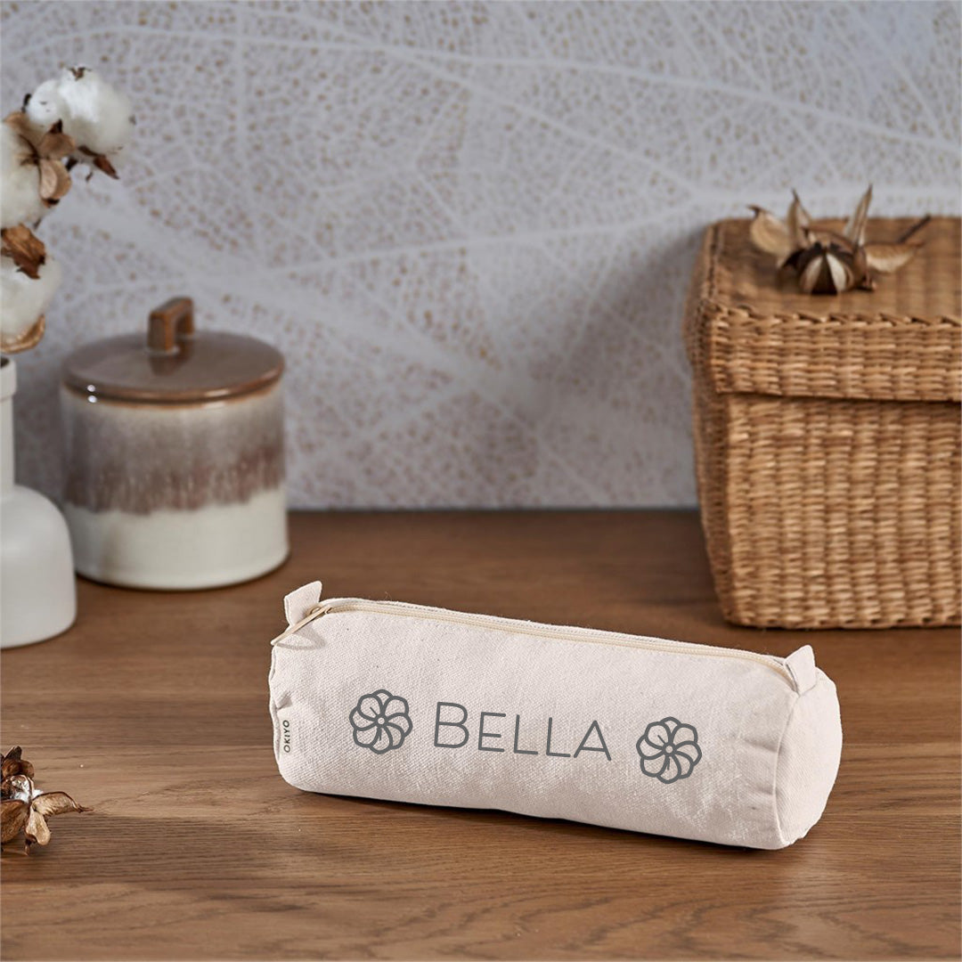 Siot Cotton Essentials Pouch - Flower + Name