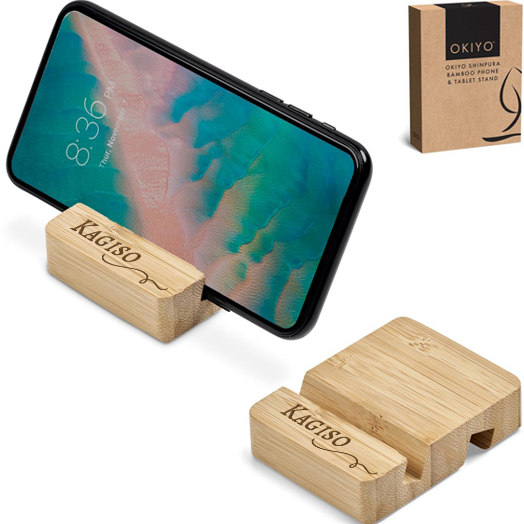 Moku Zen Bamboo Phone & Tablet Stand - Signature Name