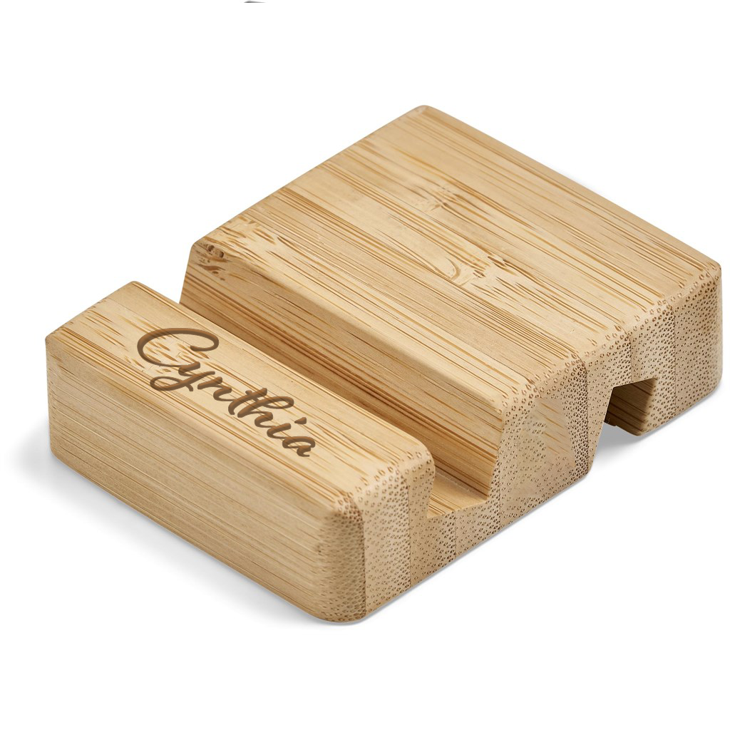 Moku Zen Bamboo Phone & Tablet Stand - Name