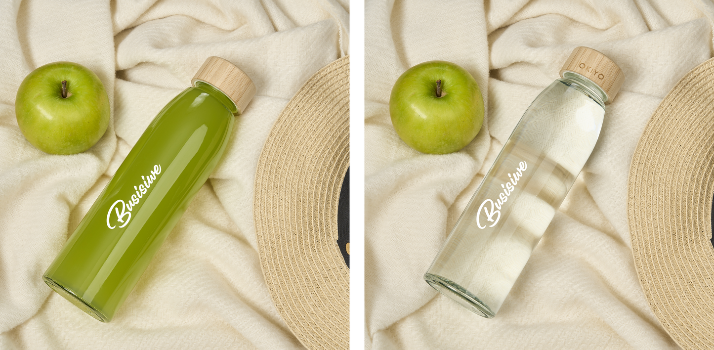 Clarity Glass Water Bottle - Name Only