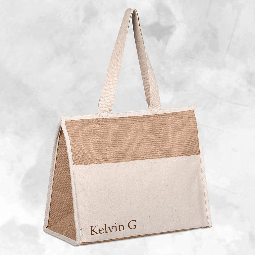 Okiyo Zetsuen Jute & Cotton 30-Can Cooler - Name and Initial