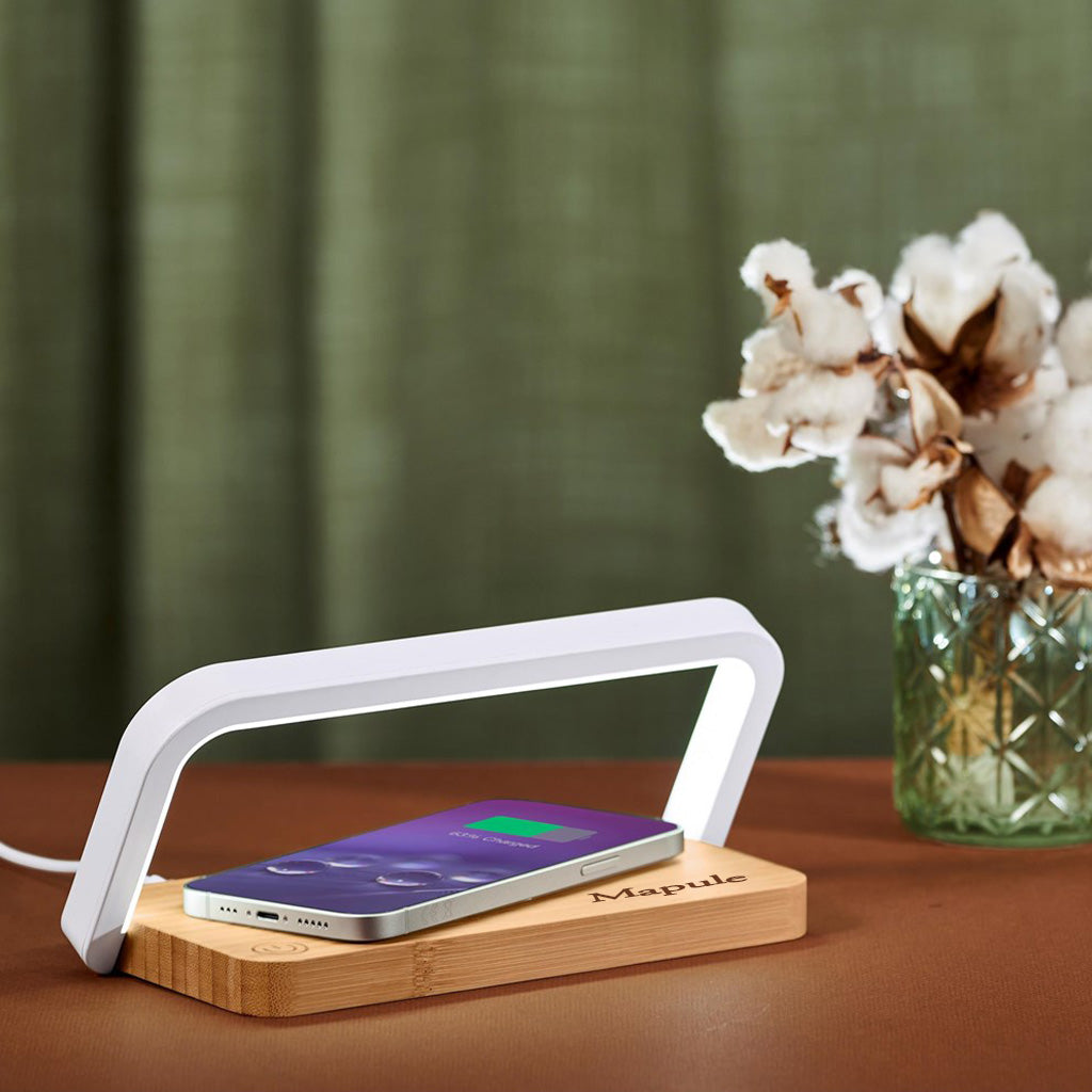 EcoGlow Bamboo Wireless Charger and Night Light