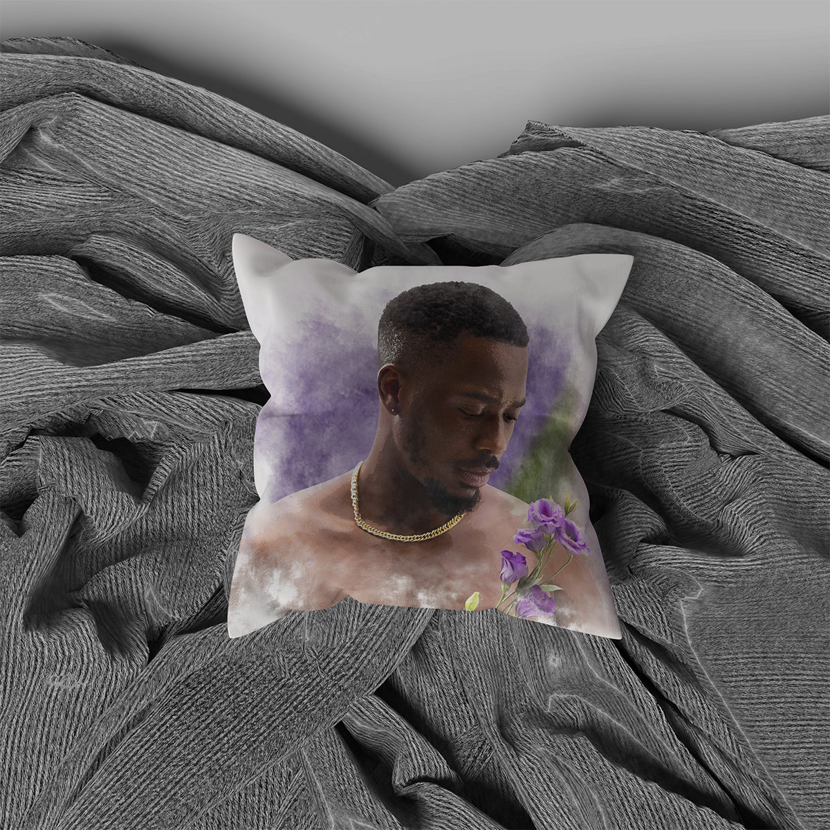 Personalised Watercolor Photo Scatter Cushion