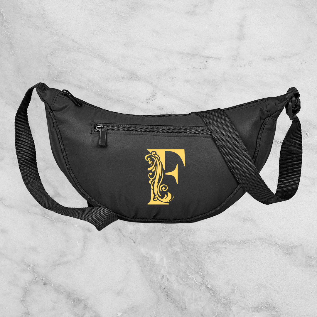Wanderer Crossbody Bag - Floral Initial
