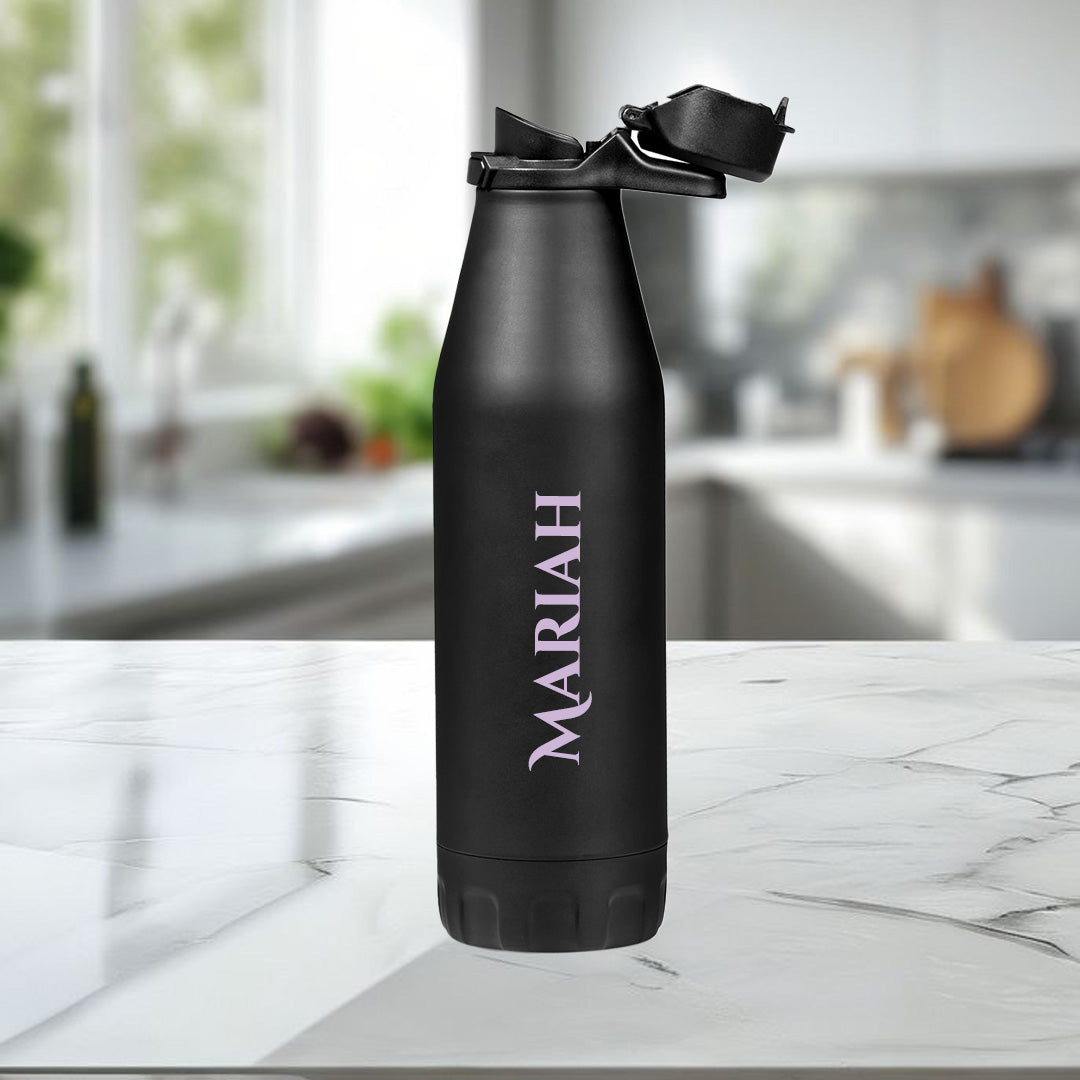 HydraVault Stainless Steel Vacuum Water Bottle - 500ml Name