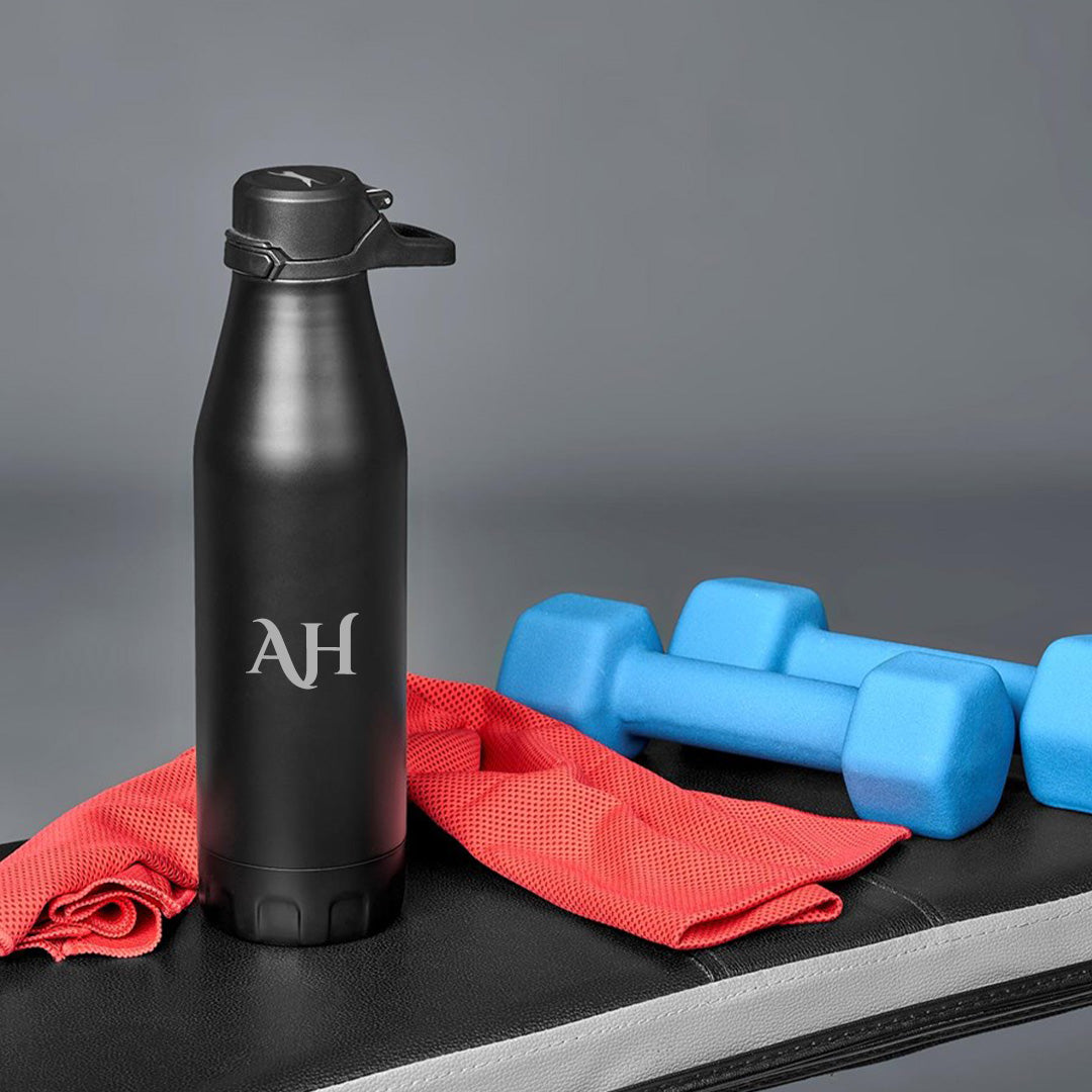 HydraVault Stainless Steel Vacuum Water Bottle - 500ml Initials