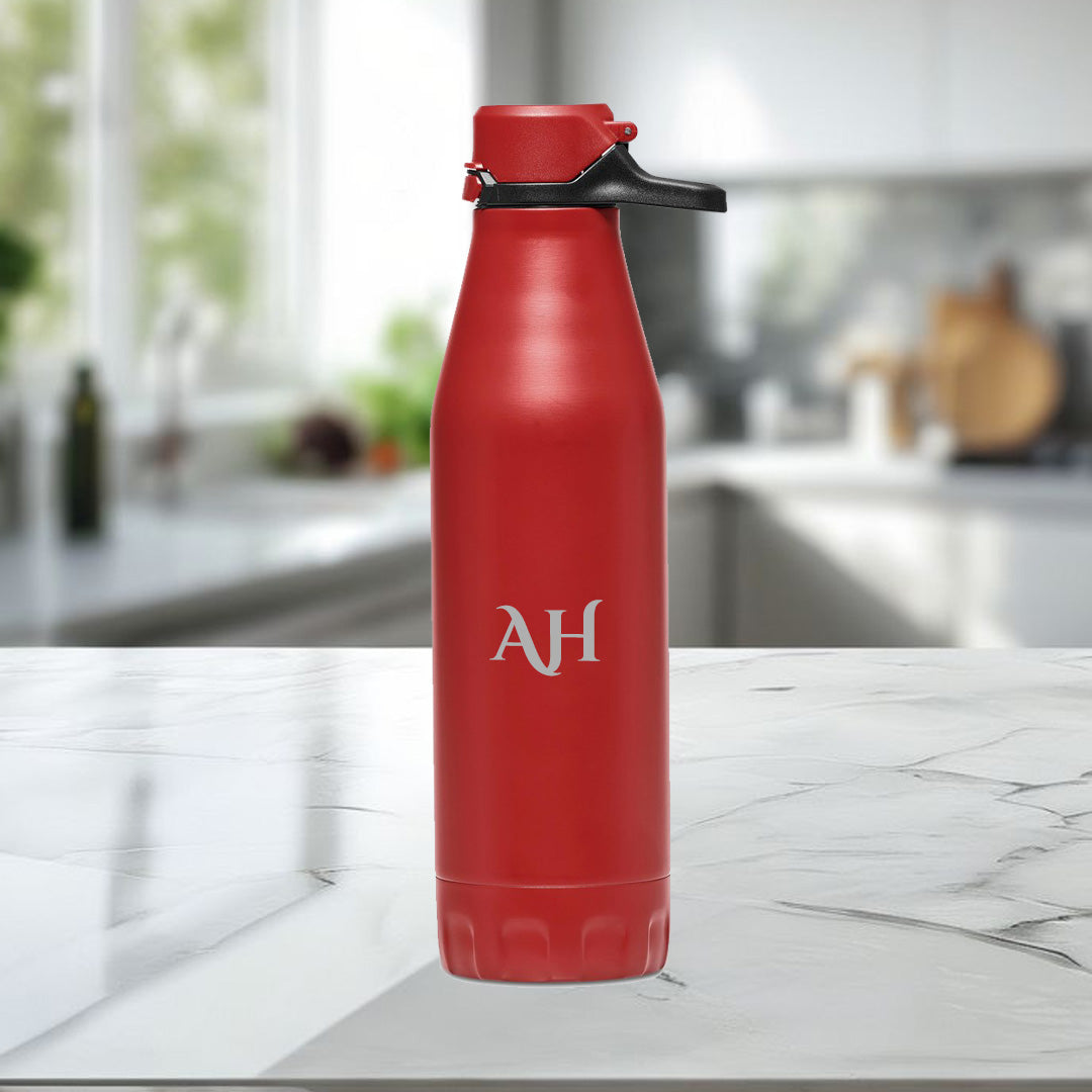 HydraVault Stainless Steel Vacuum Water Bottle - 500ml Initials