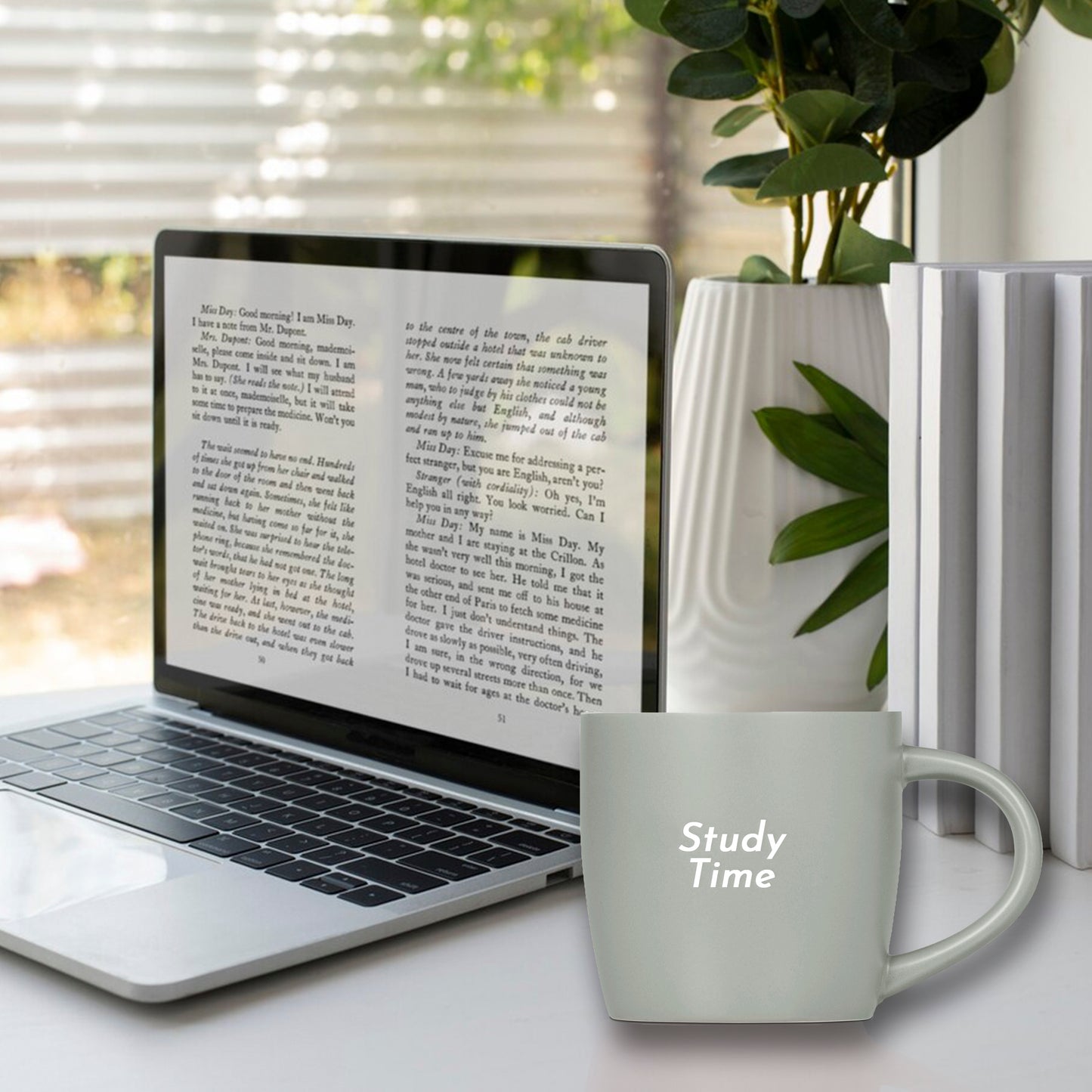 Victoria Luxe Ceramic Coffee Mug - Study time
