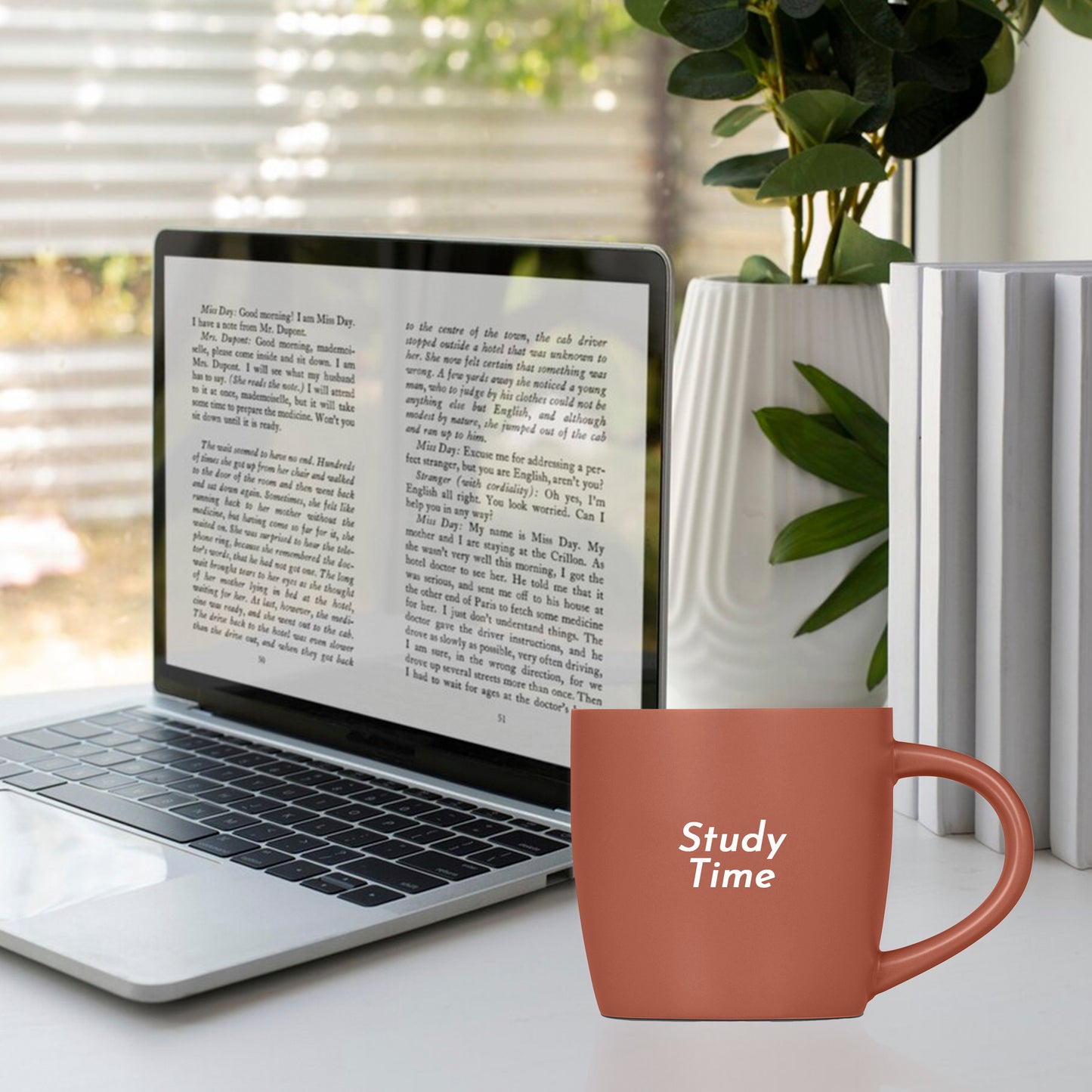 Victoria Luxe Ceramic Coffee Mug - Study time