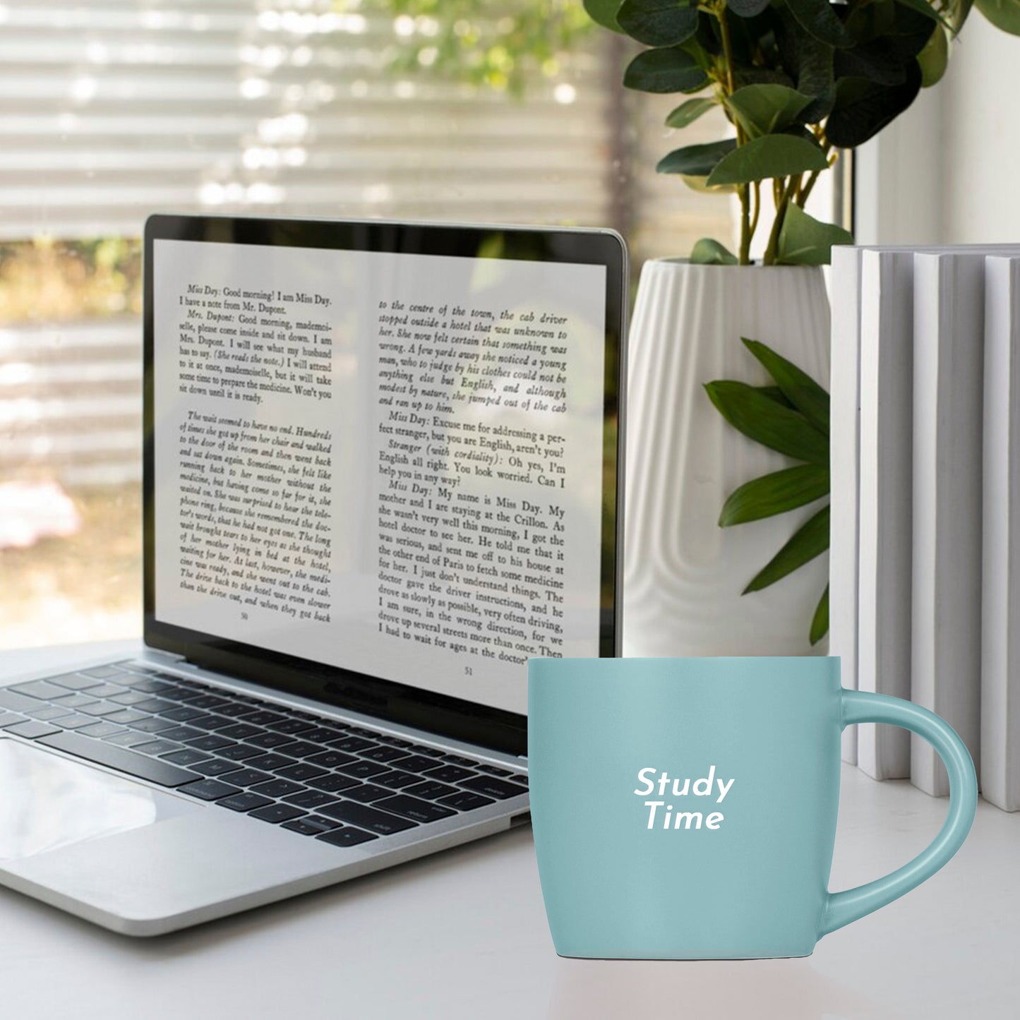 Victoria Luxe Ceramic Coffee Mug - Study time