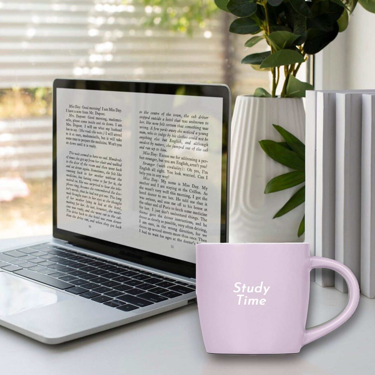 Victoria Luxe Ceramic Coffee Mug - Study time
