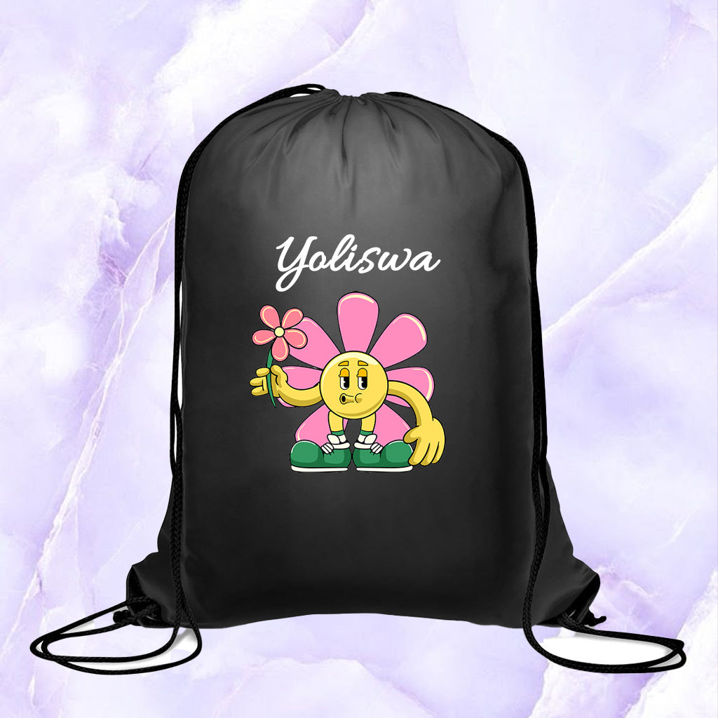 Flower Buddy Drawstring Bag