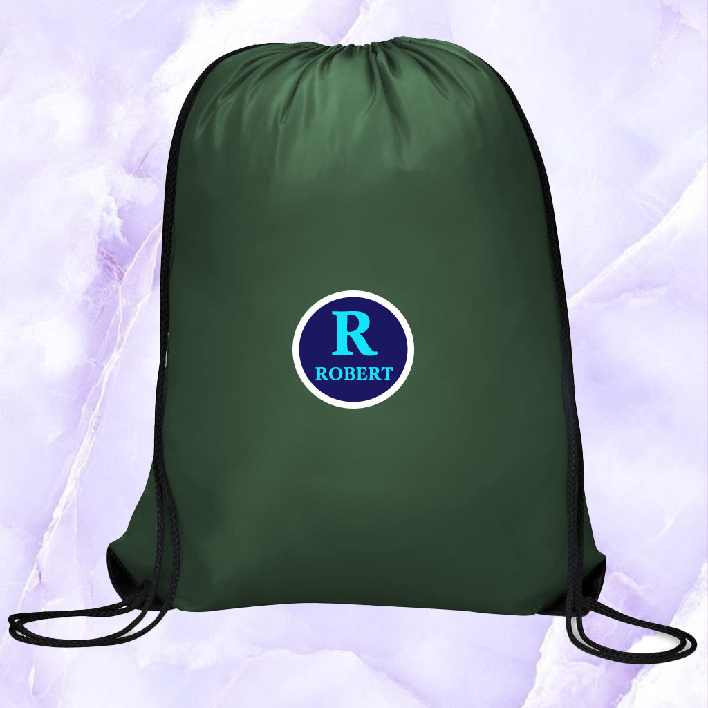SkyTag Drawstring Bag Initial + Name (Blue)