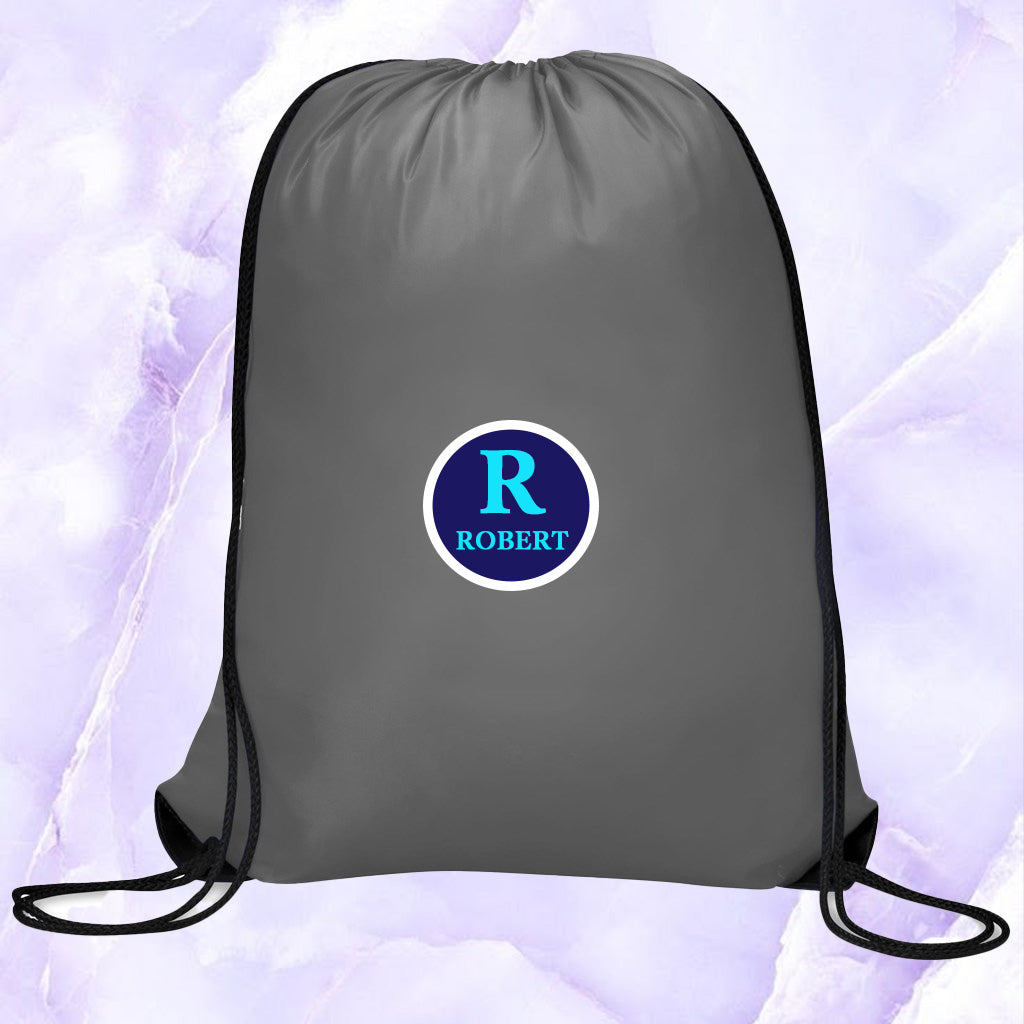 SkyTag Drawstring Bag Initial + Name (Blue)