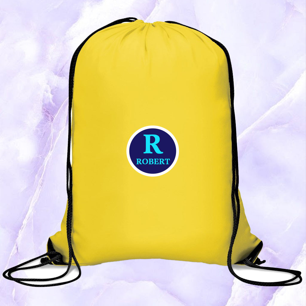 SkyTag Drawstring Bag Initial + Name (Blue)