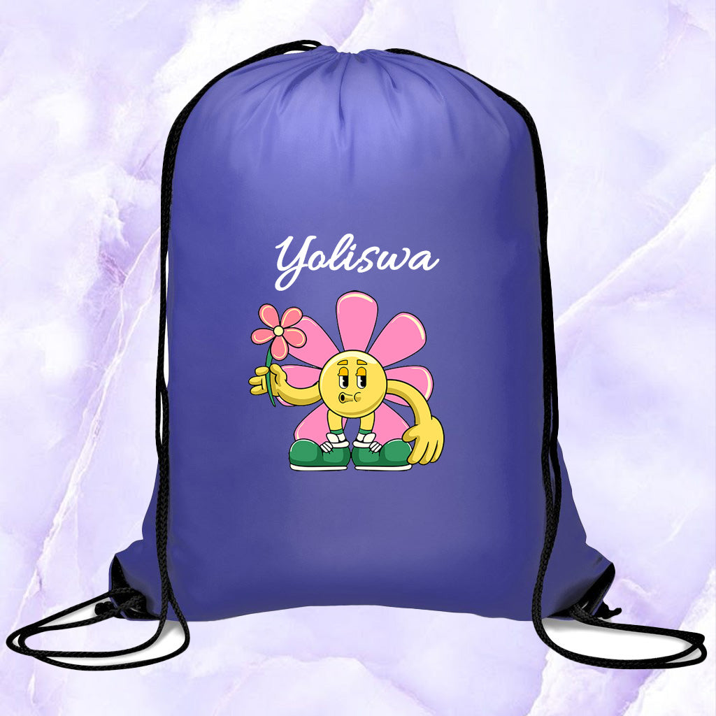 Flower Buddy Drawstring Bag