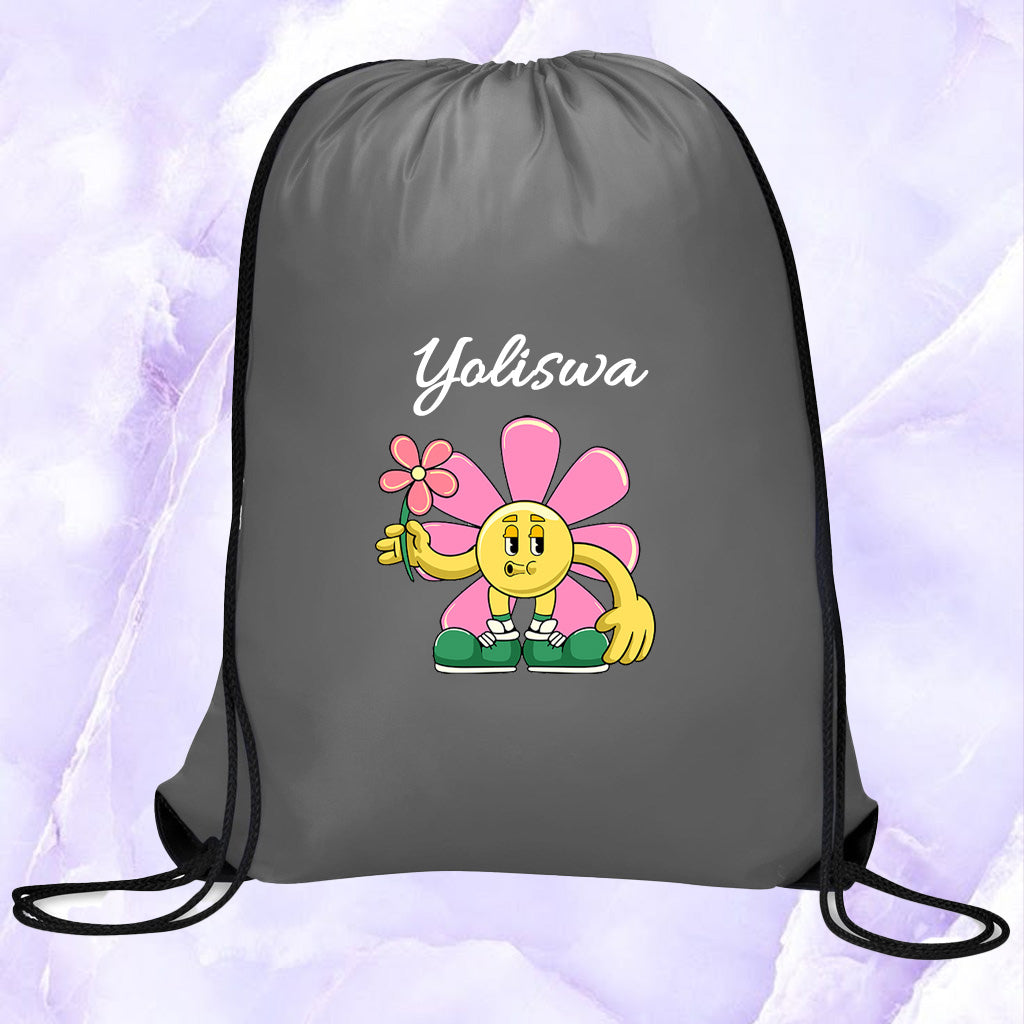 Flower Buddy Drawstring Bag
