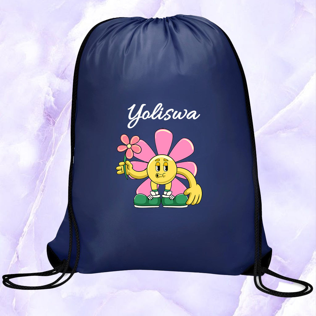 Flower Buddy Drawstring Bag