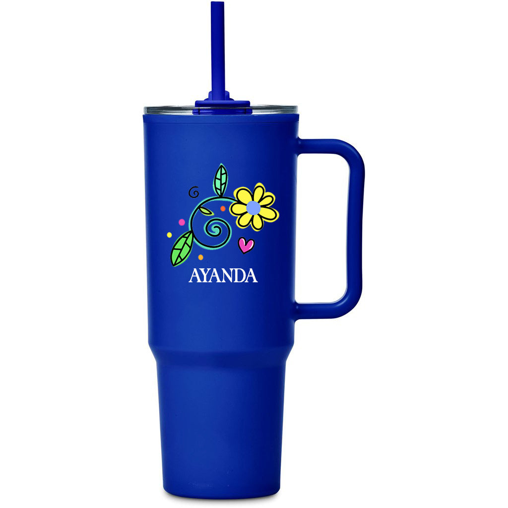 Personalised Flower TempLock Double-Wall Mug