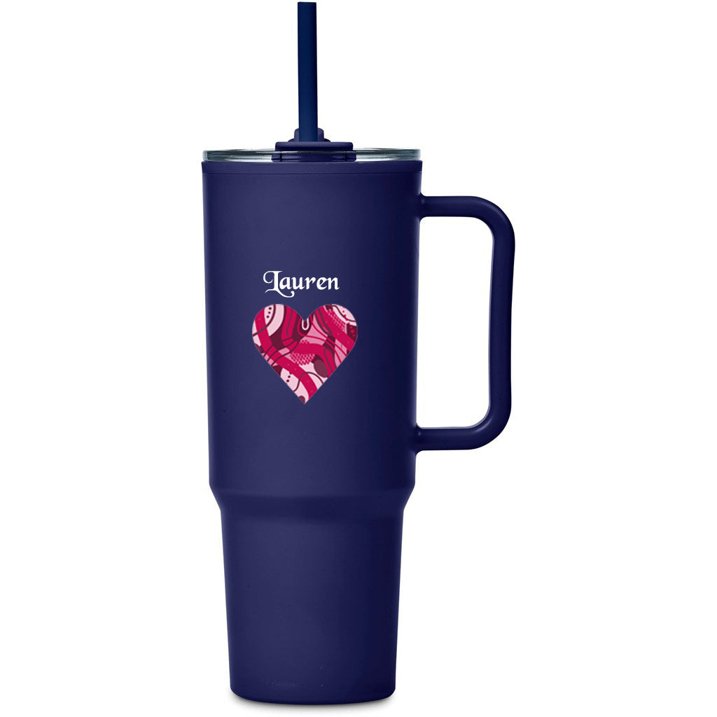 Personalised Heart TempLock Double-Wall Mug