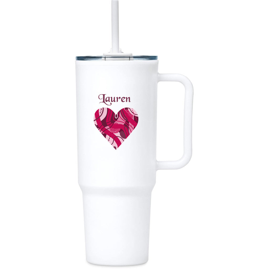 Personalised Heart TempLock Double-Wall Mug