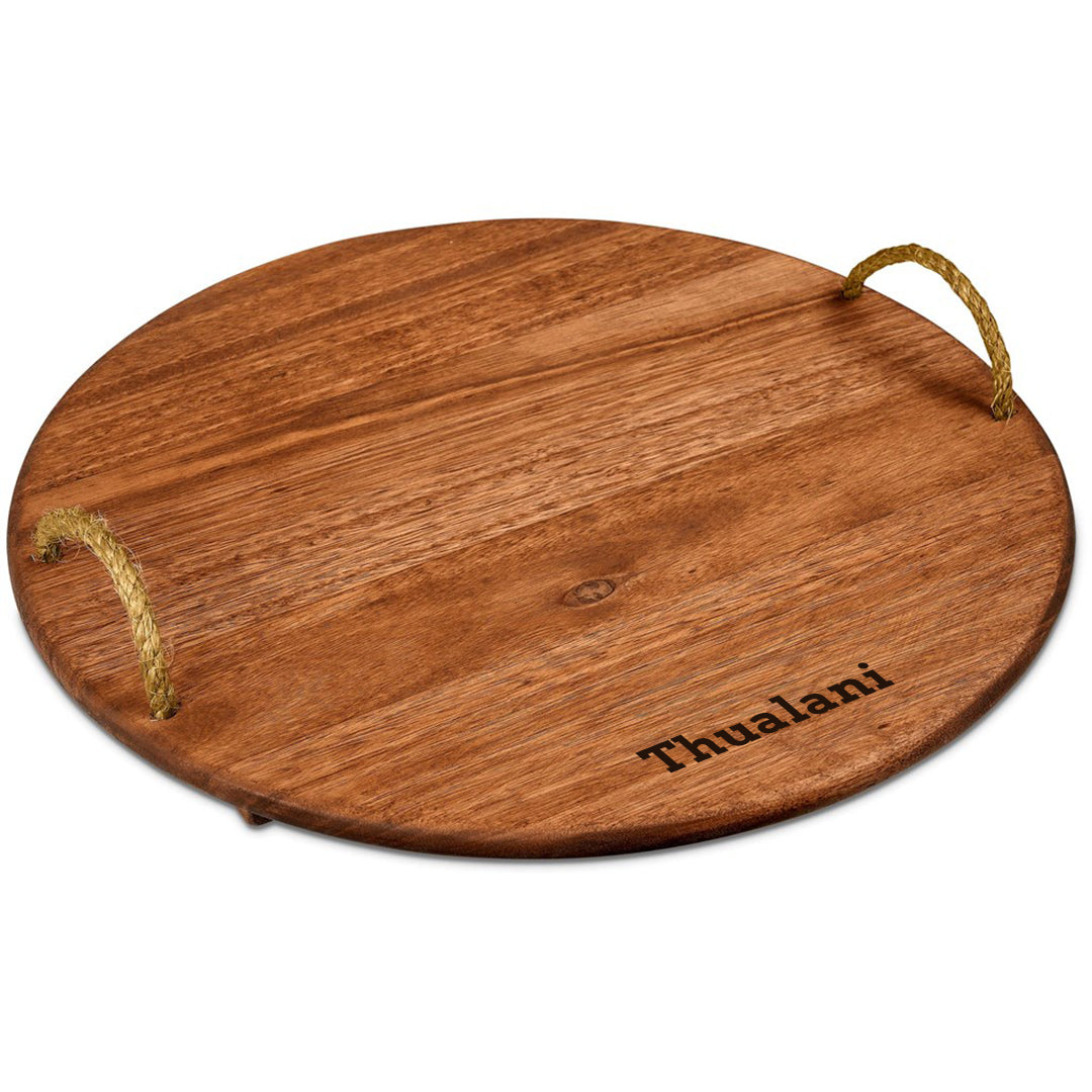 Personalized Name Large Hardwood Food Platter
