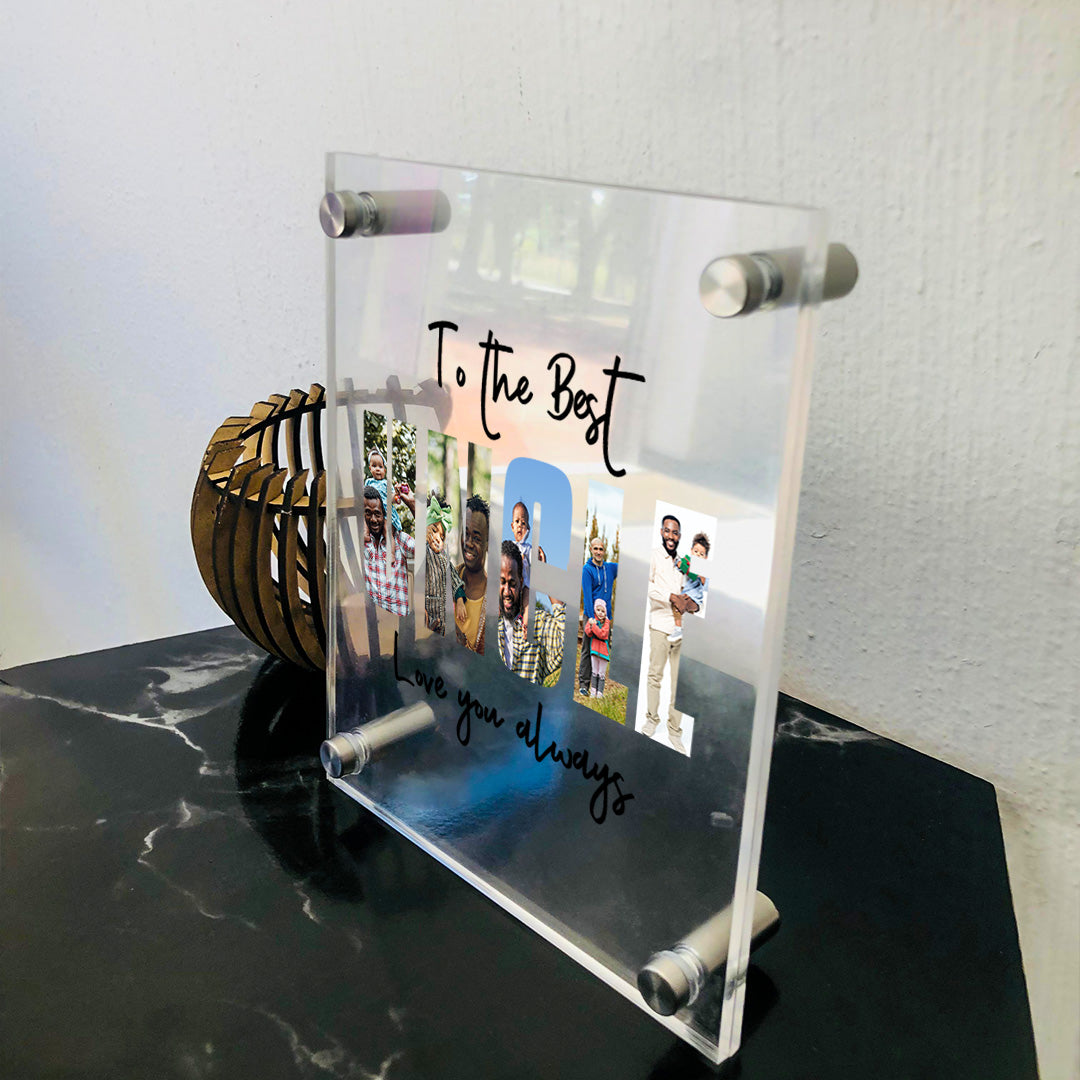Personalised Acrylic Frame - Best Uncle + Photos
