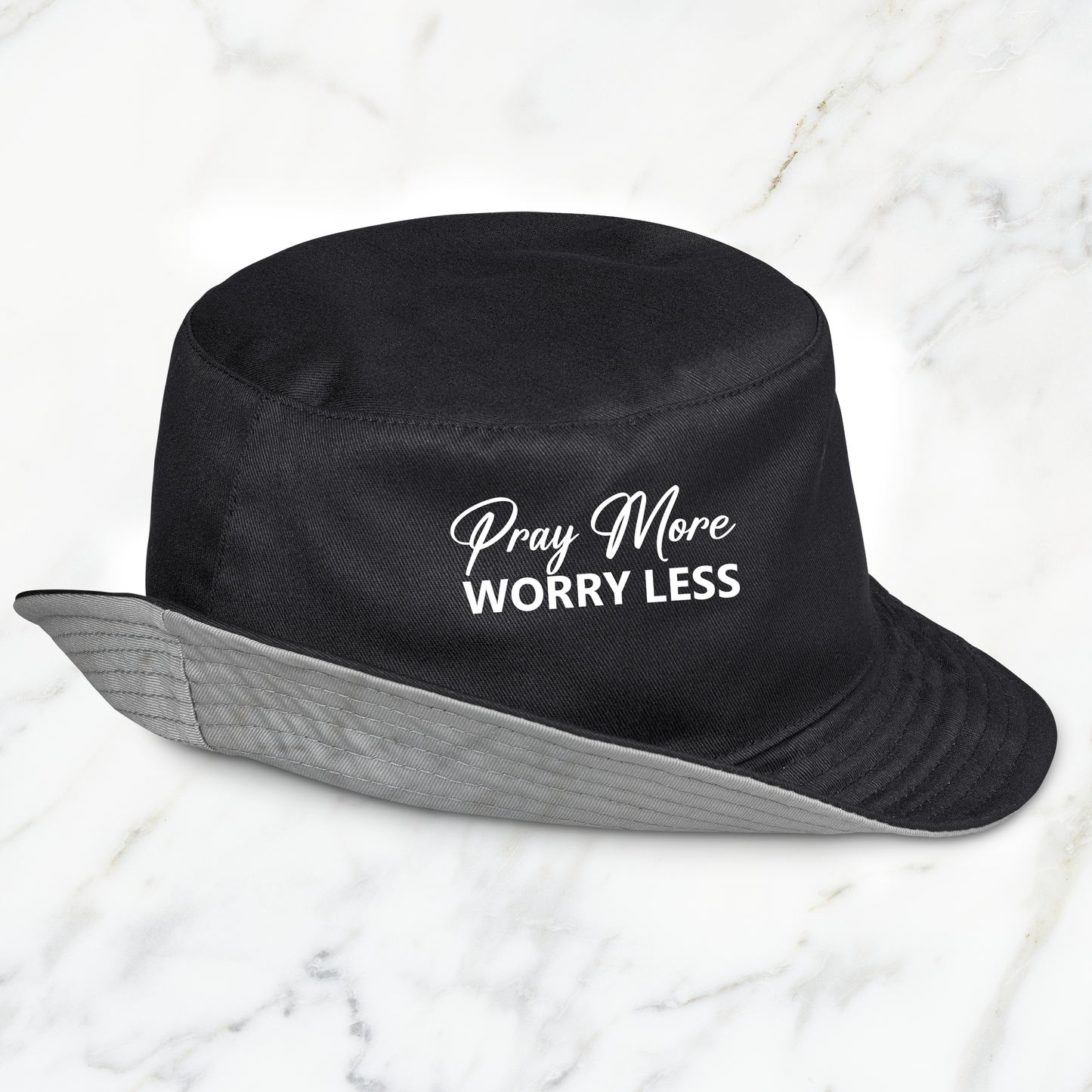 Street Flip Bucket Hat - Pray More & Worry Less