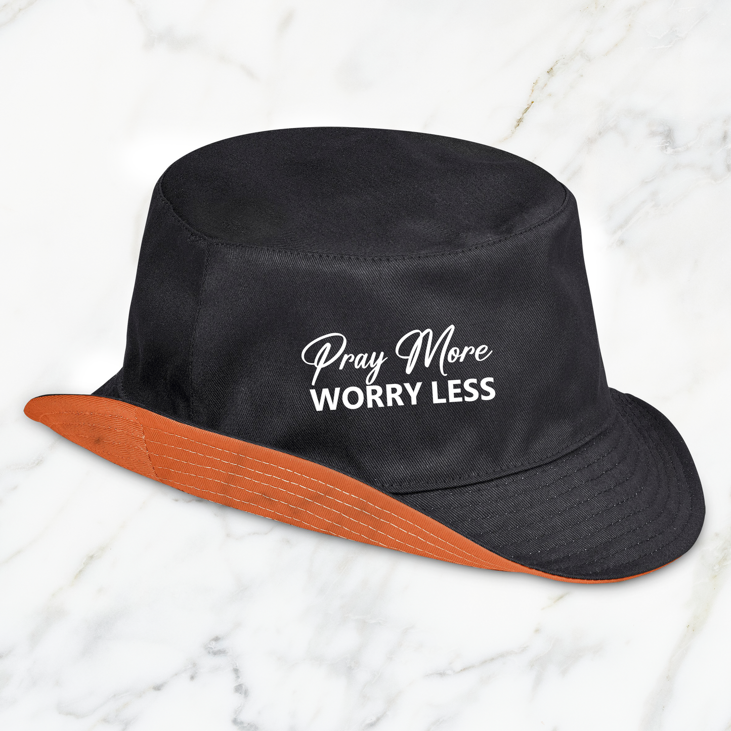 Street Flip Bucket Hat - Pray More & Worry Less
