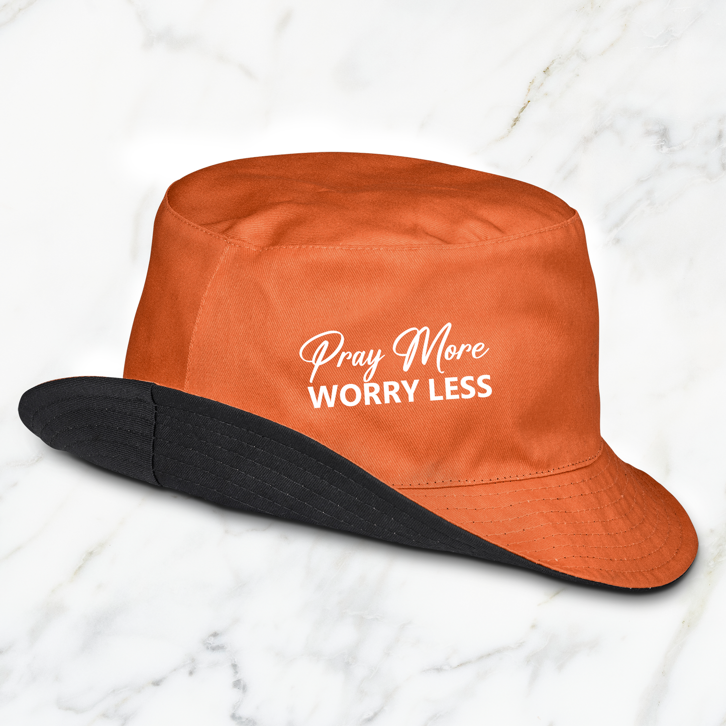 Street Flip Bucket Hat - Pray More & Worry Less