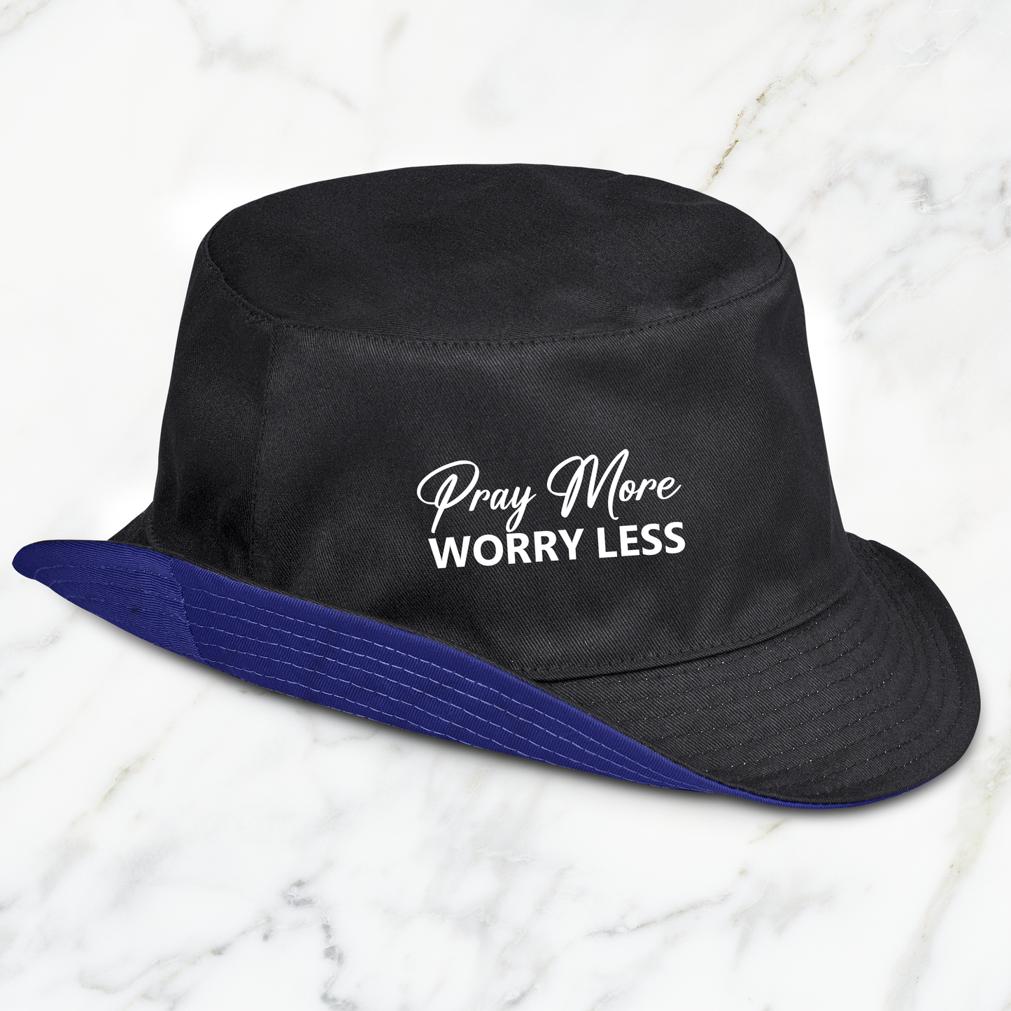 Street Flip Bucket Hat - Pray More & Worry Less