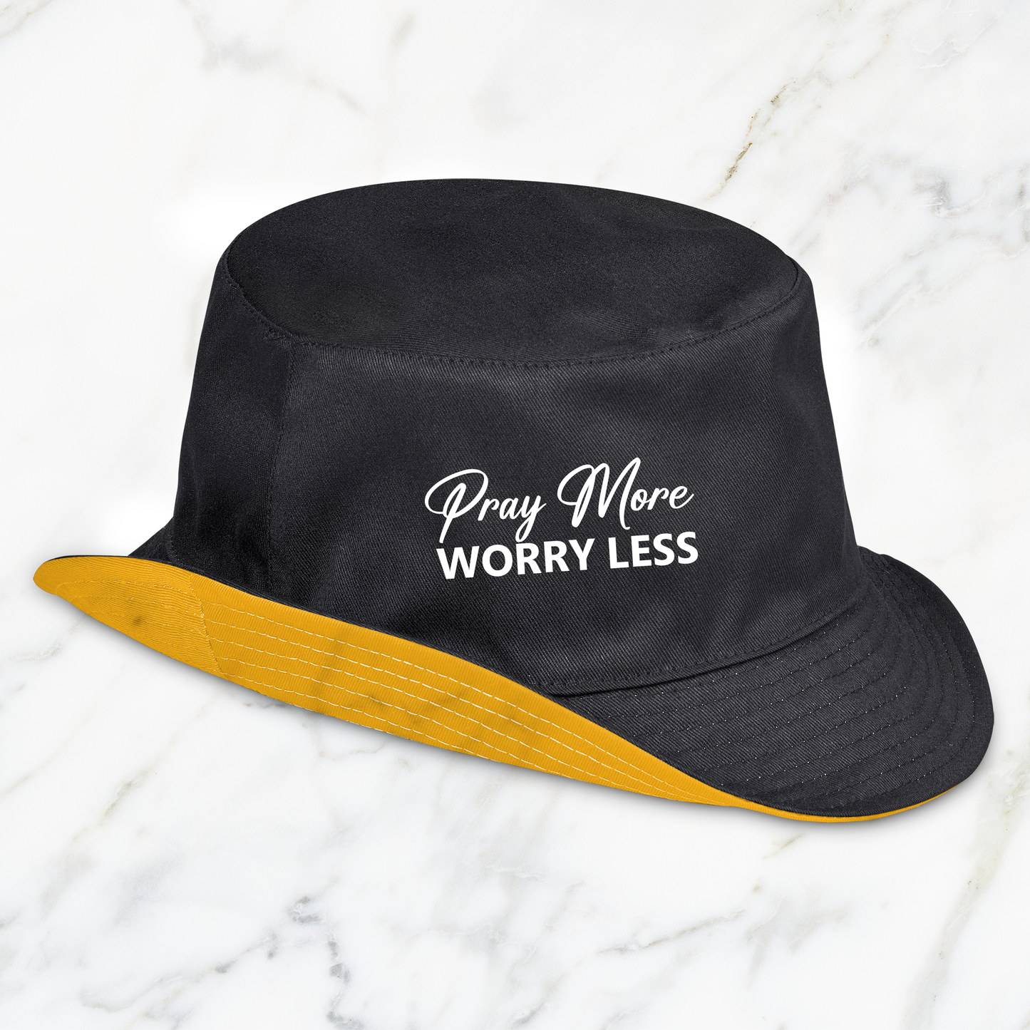 Street Flip Bucket Hat - Pray More & Worry Less