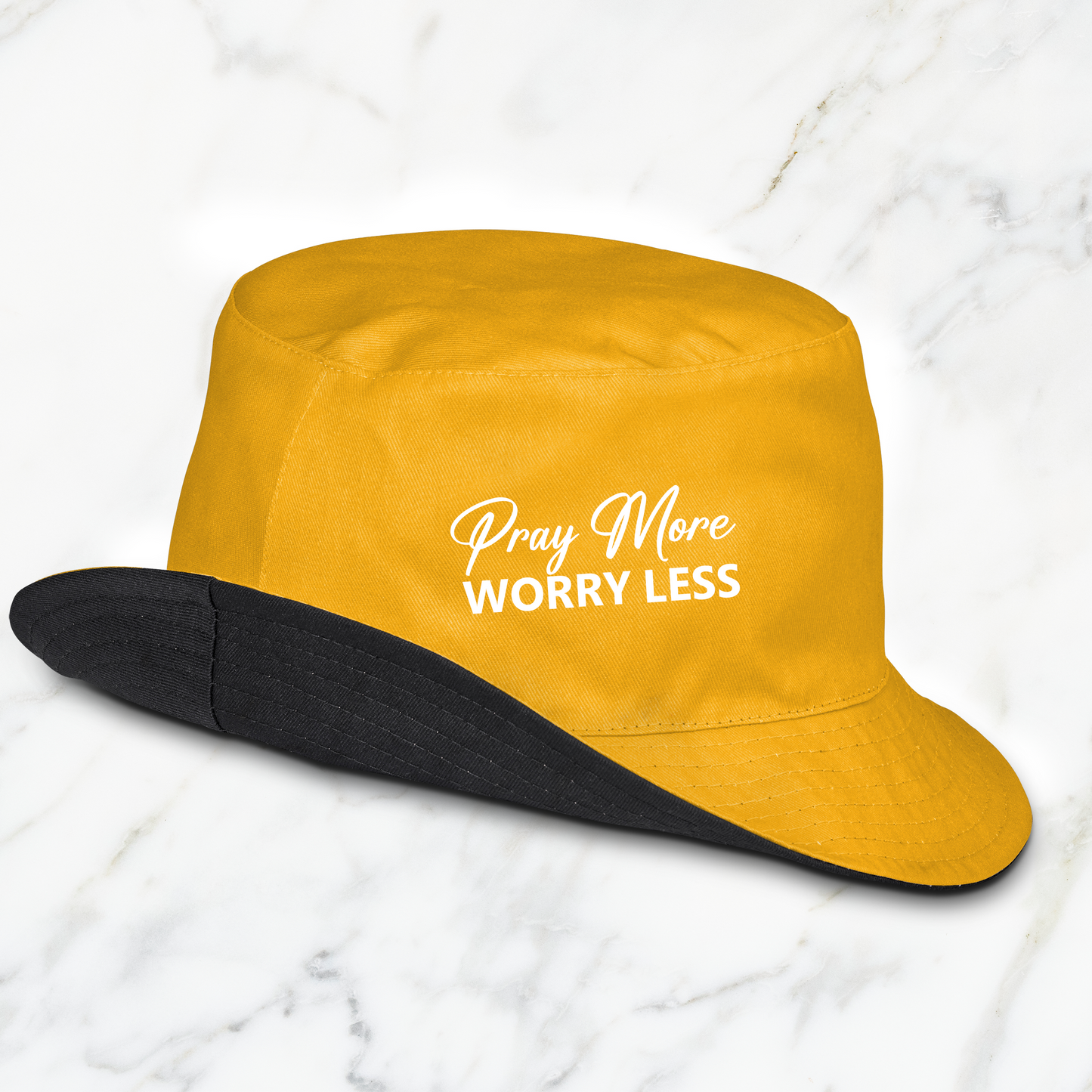 Street Flip Bucket Hat - Pray More & Worry Less